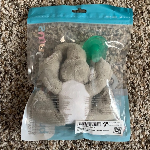 Nookums Paci-Plushies Buddies Elephant - Picture 6 of 9